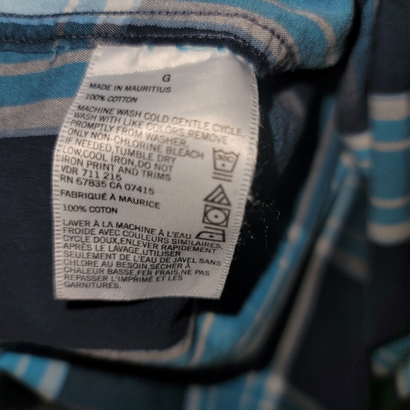 Nautica Long Sleeve Blue Button Down Shirt Size Large - Picture 4 of 7